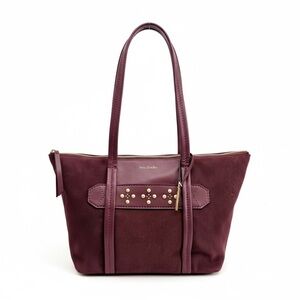 VERA BRADLEY Mallory Tote Bittersweet Chocolate Leather Suede Studded